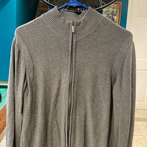 gray alfabi zip up sweater